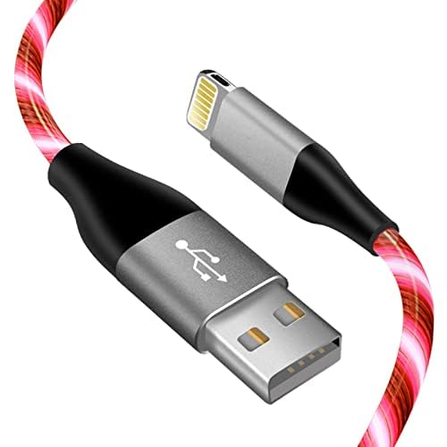 Apple LED iPhone Fast Charging Cable | USB A to Lightning | Compatible with iPhone 13 Pro Max 12 Mini 11 X XS XR 8 7P 6S