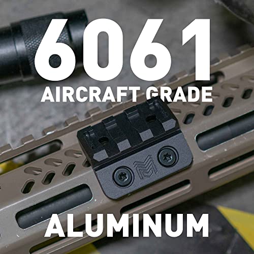 Monstrum 45 Degree Offset Scout Light Mount Picatinny Rail | M-LOK Compatible | Surefire & Streamlight Compatible