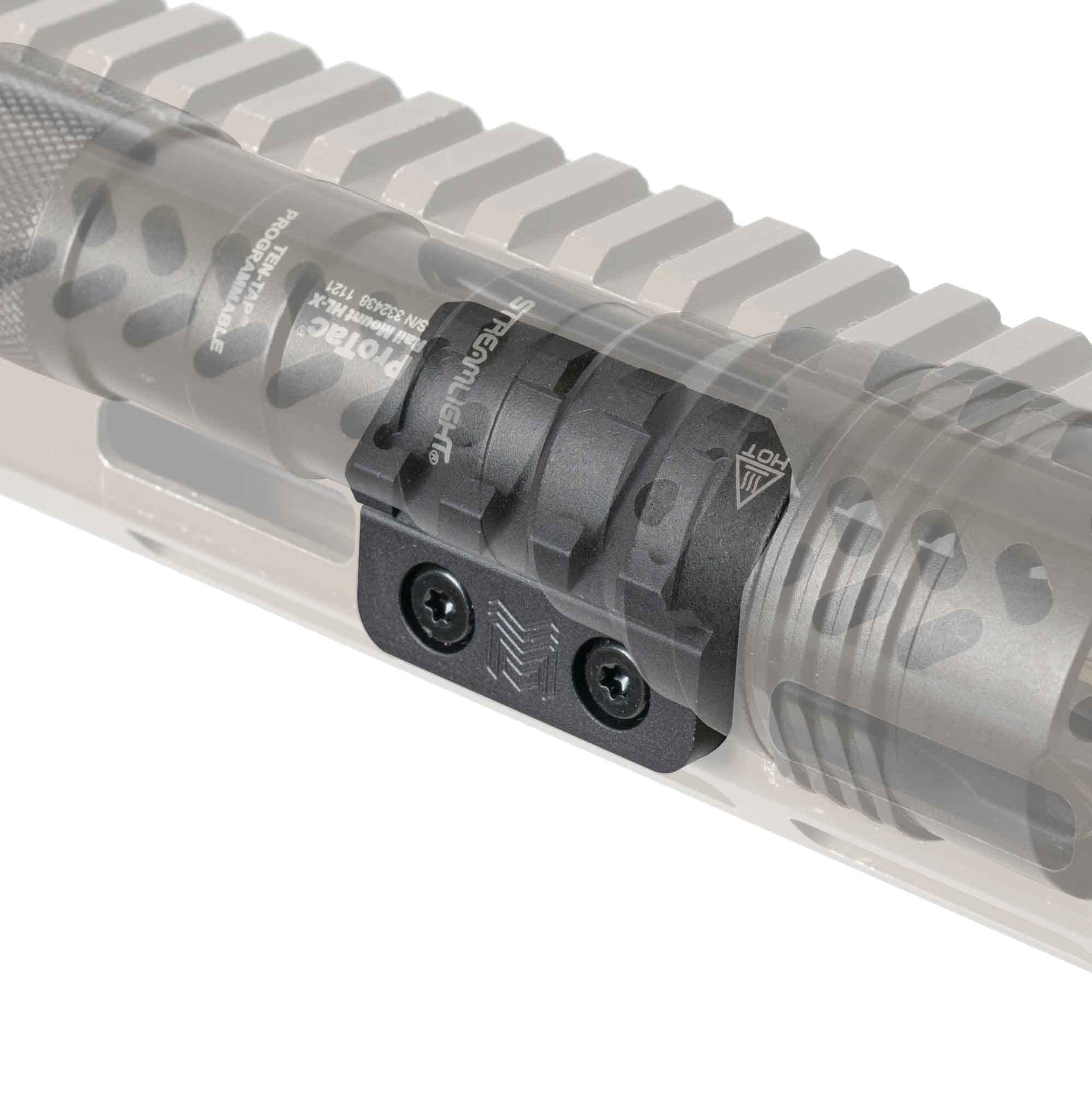 Monstrum 45 Degree Offset Scout Light Mount Picatinny Rail | M-LOK Compatible | Surefire & Streamlight Compatible